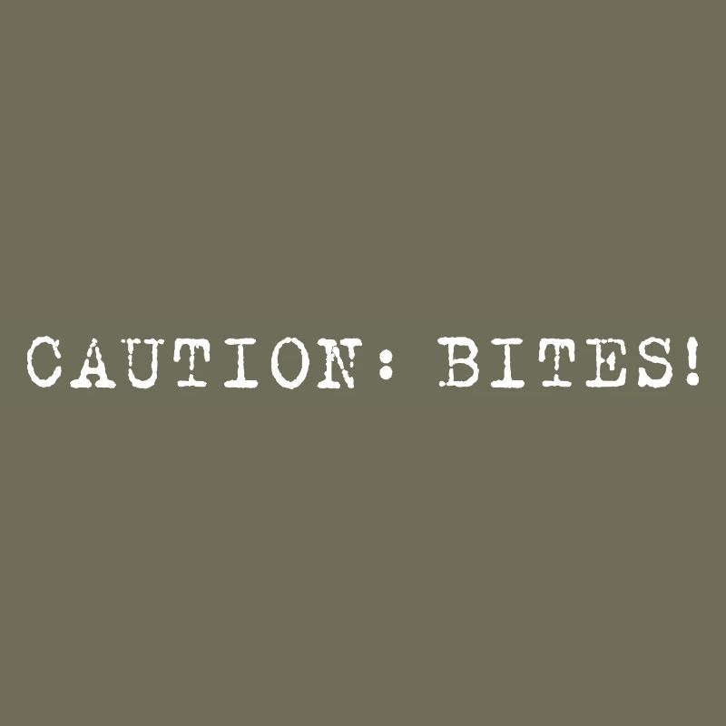 Caution: Bites! – Minimalistisches Statement