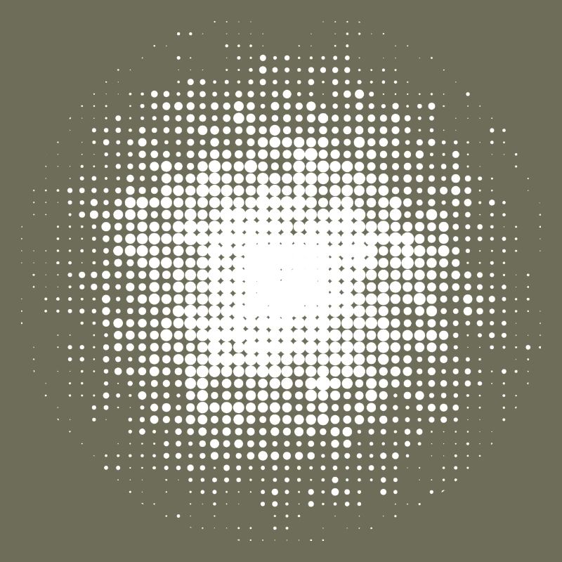 dotted round background white