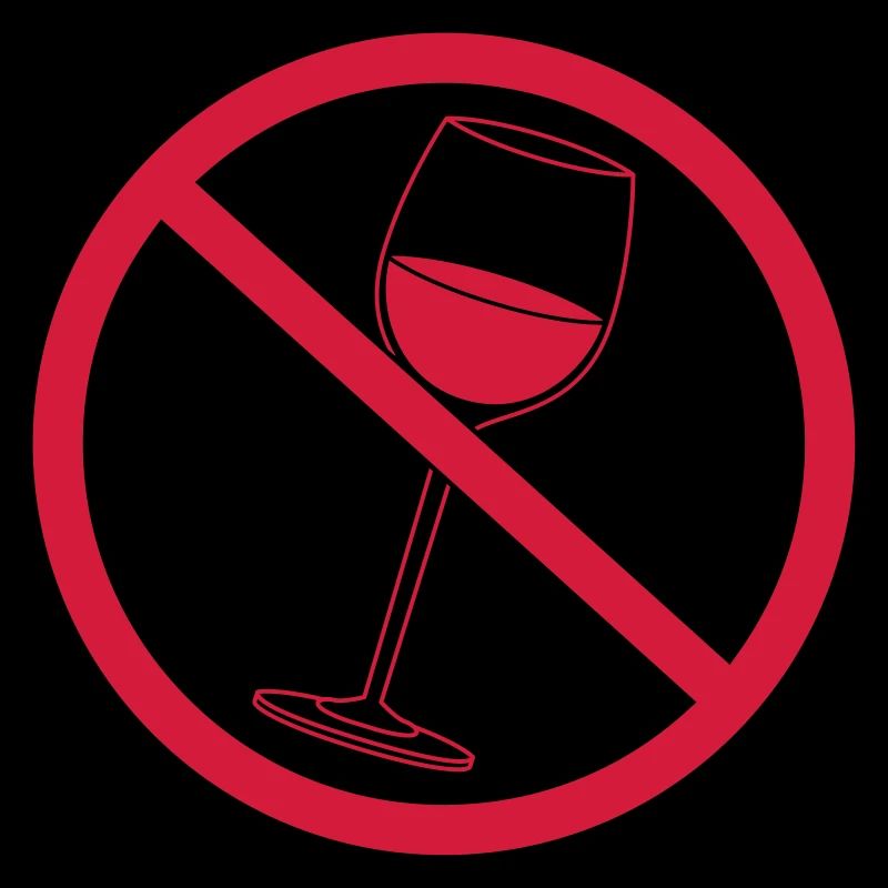 Forbidden sign wine