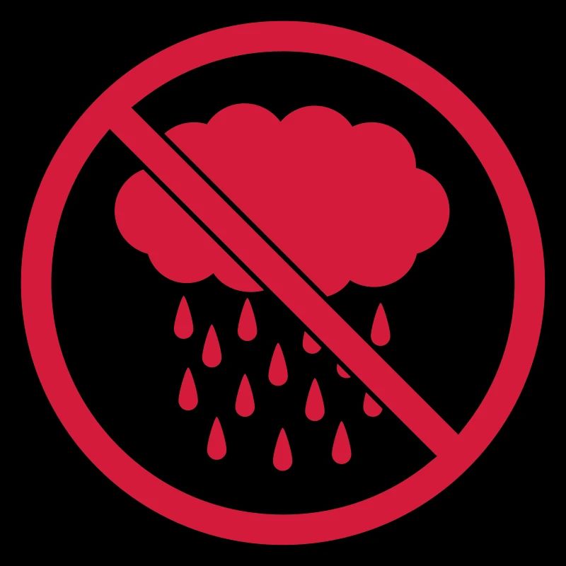 Prohibited sign rain
