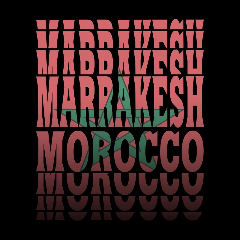 Marrakech Morocco Flag Design / Gift Idea