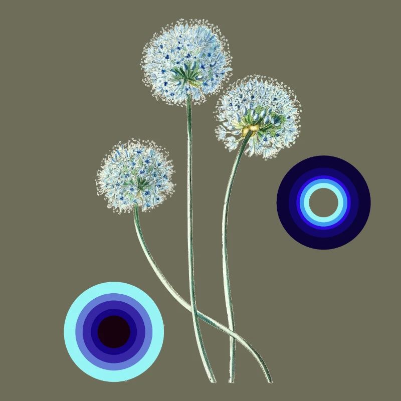 Fleurs d'Allium enStyle Rétro