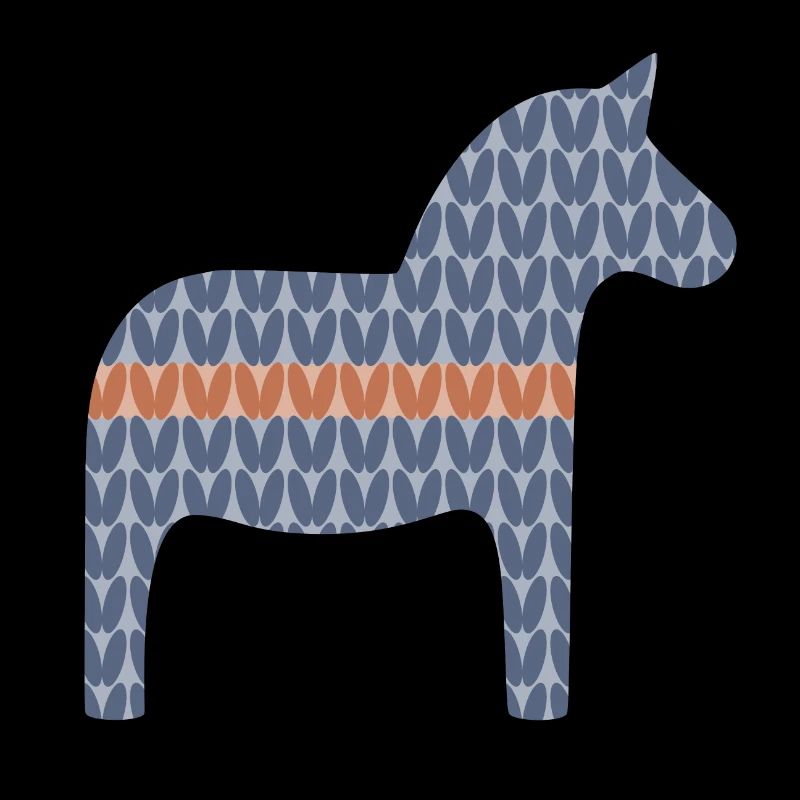 Dala Horse Knitting Pattern Brown Sweden Hygge Scandi