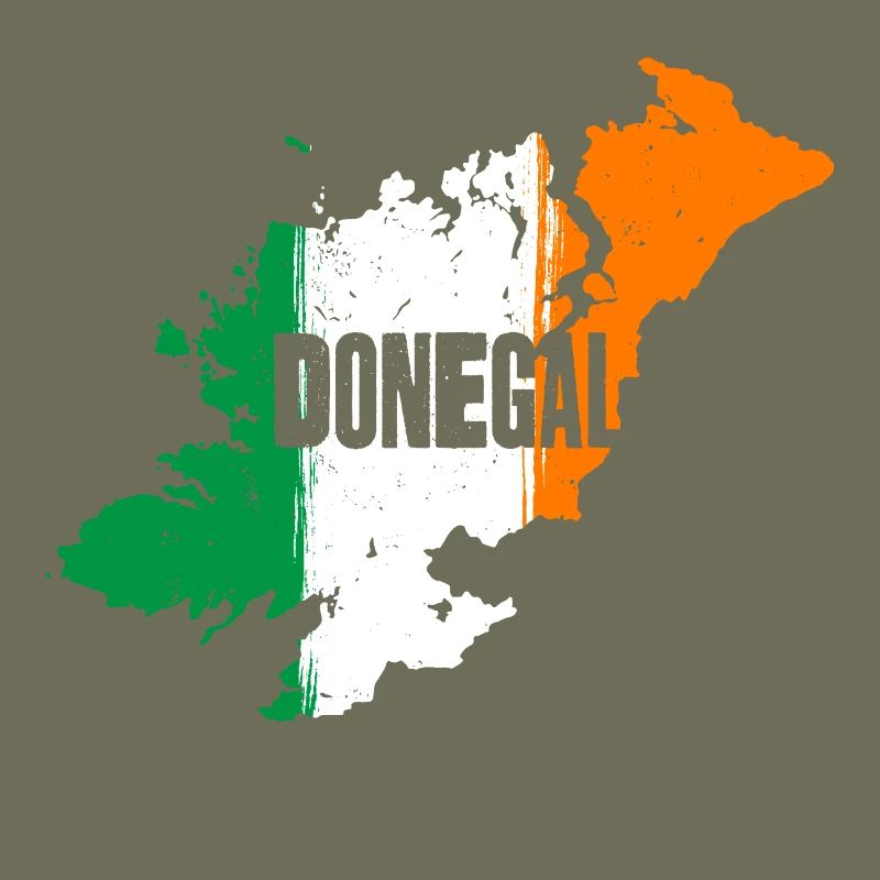 | du comté de Donegal Irlande Contour de la carte du drapeau