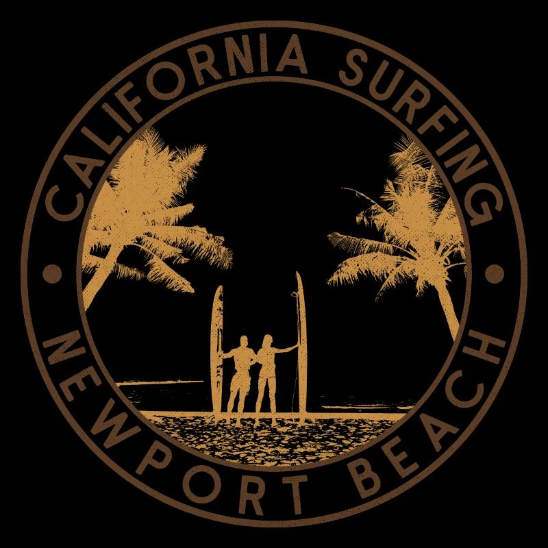 Newport Beach – California Surfing Emblem Description