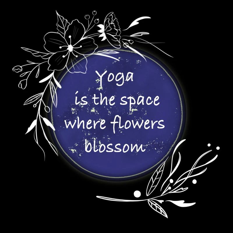 Chambre de yoga fleurs floraison citation