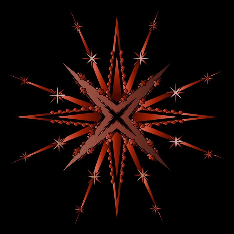 funkelnder und strahlender Rostroter Stern