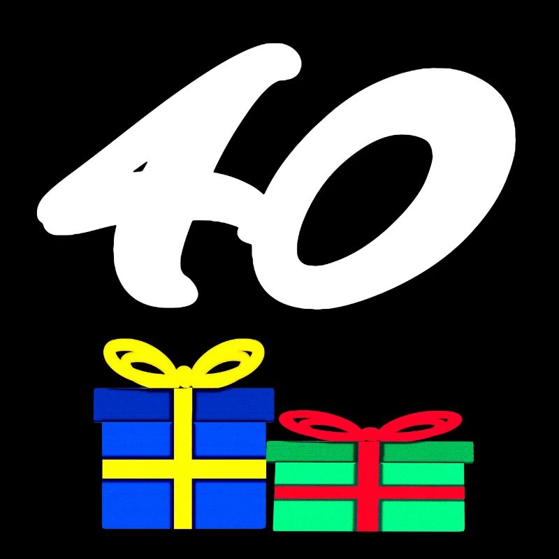 gratulieren, 40 Geschenke bunt