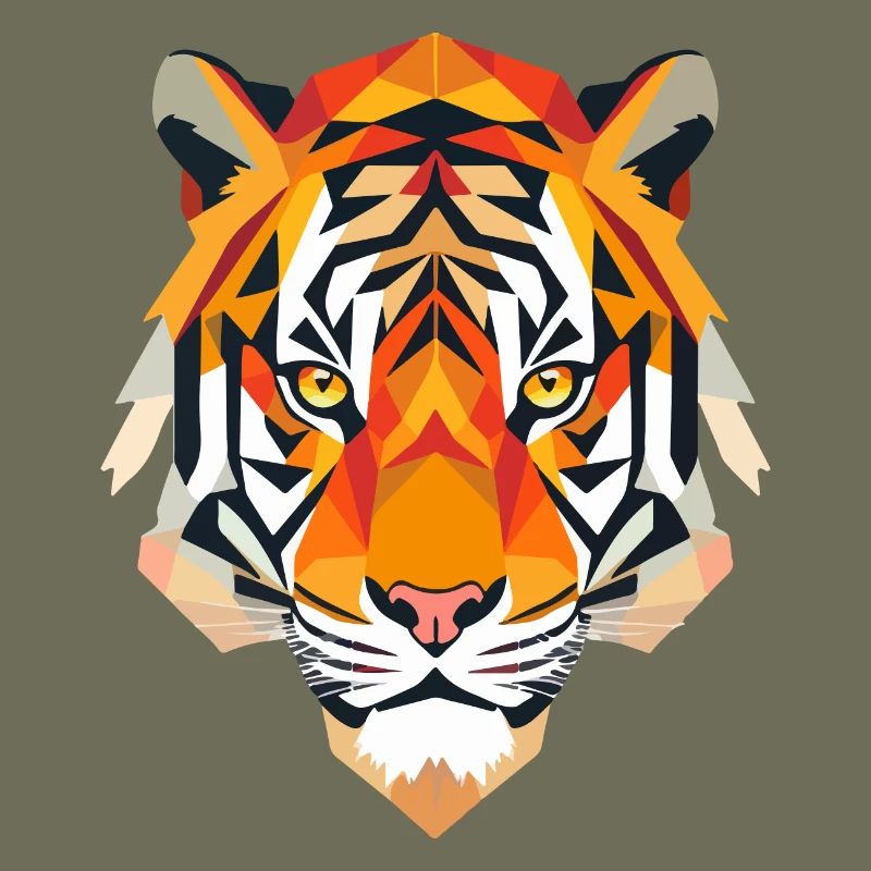 Stylized Tiger, Geometric