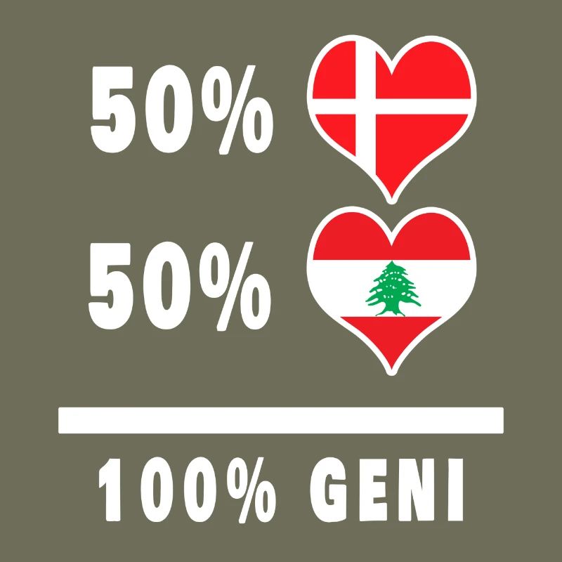 Liban et Danemark 100% drapeau de génie