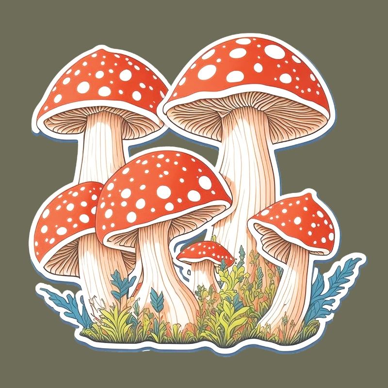 Toadstools, mushrooms