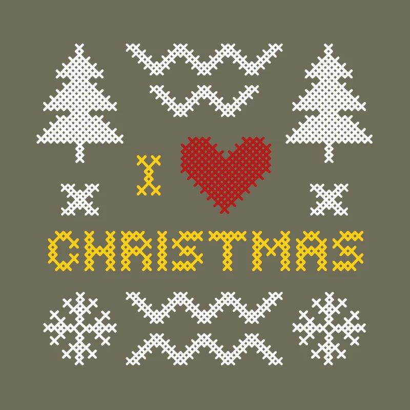 Christmas Heart Knit Pattern Design