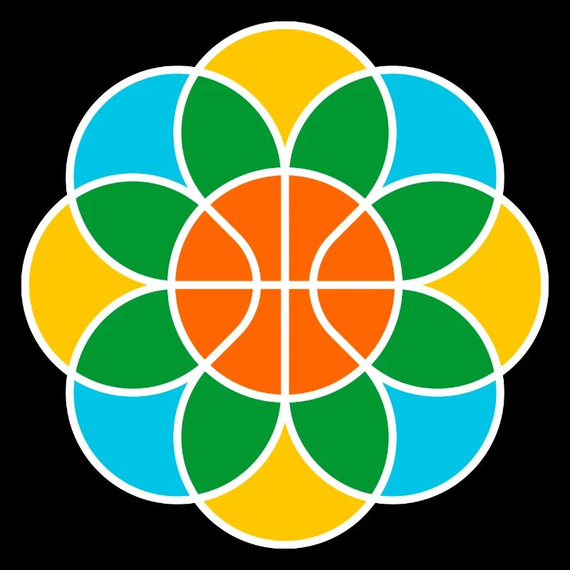 Basketball-Mandala-Blume