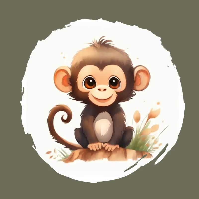 Affe Aquarell
