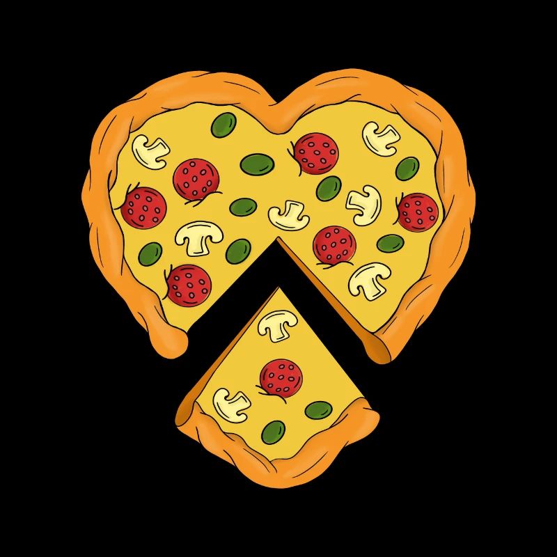 Pizza in Herzform