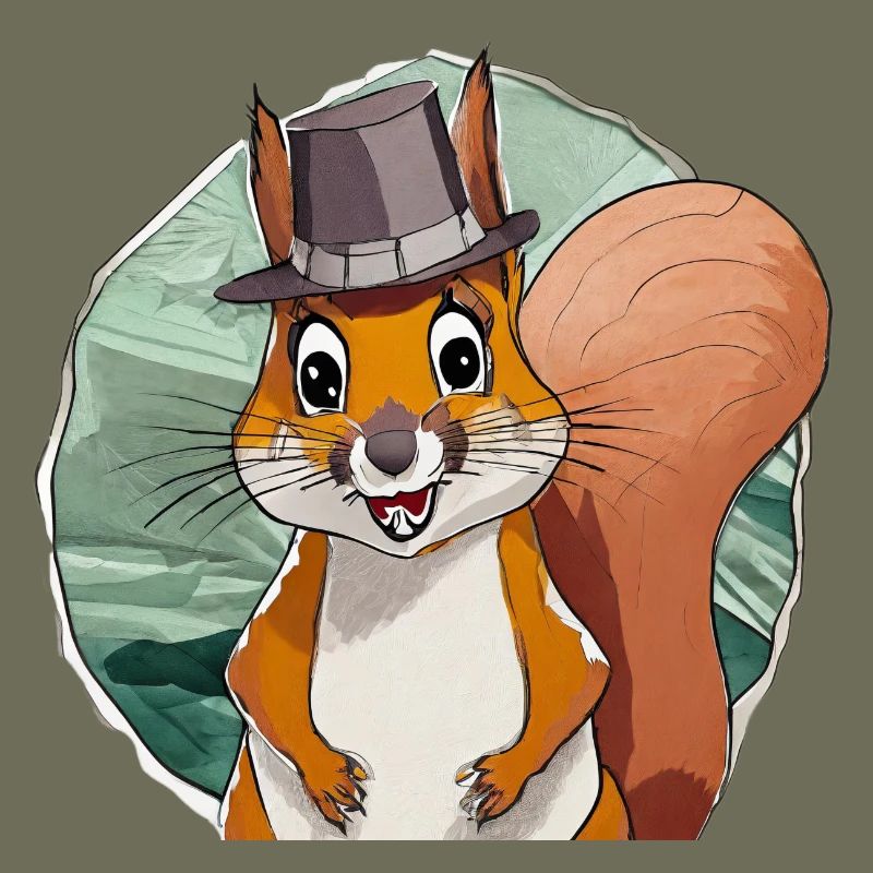 lustiges Eichhörnchen mit hut