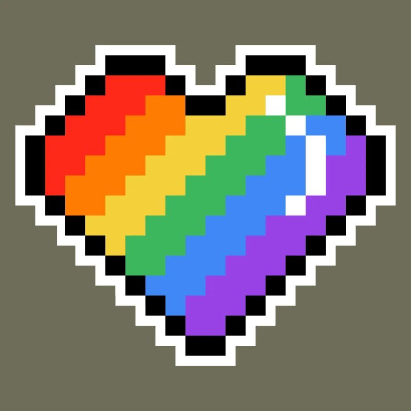 Pixel Regenbogenherz