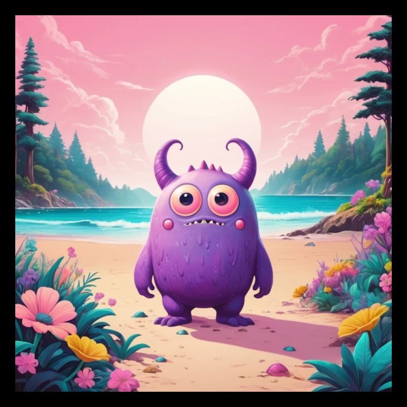 Kleines Monster am Strand