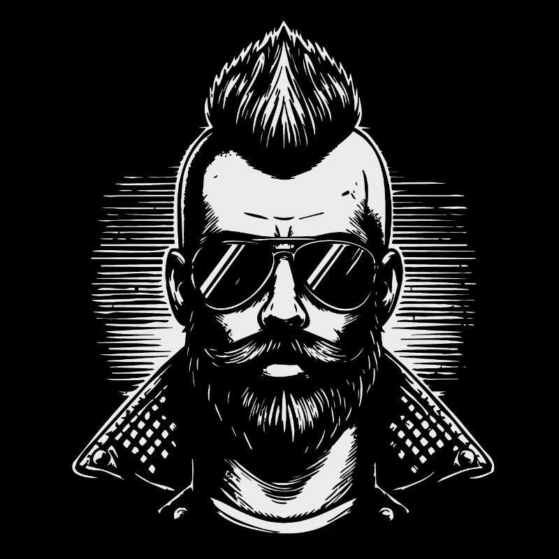 Punk rocker with sunglasses