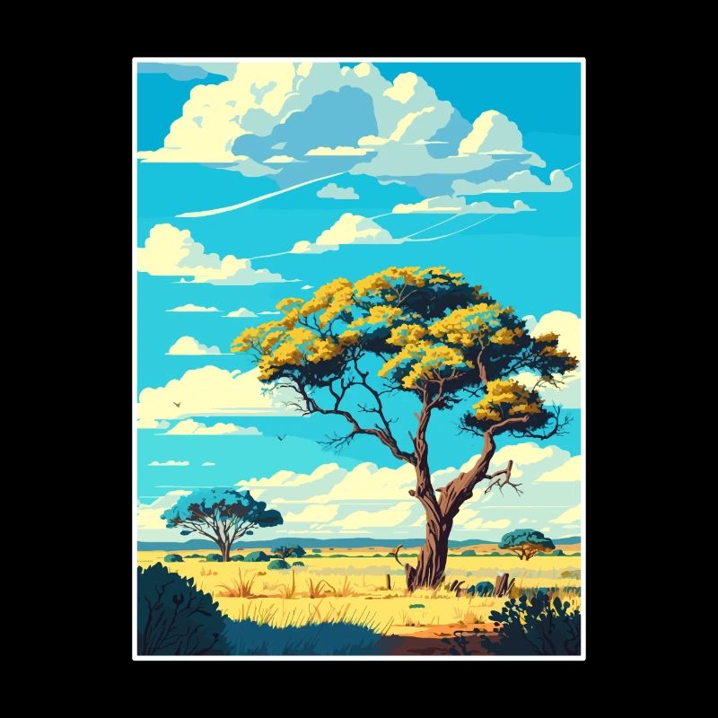 Affiche de voyage du parc national Kruger en Afrique du Sud