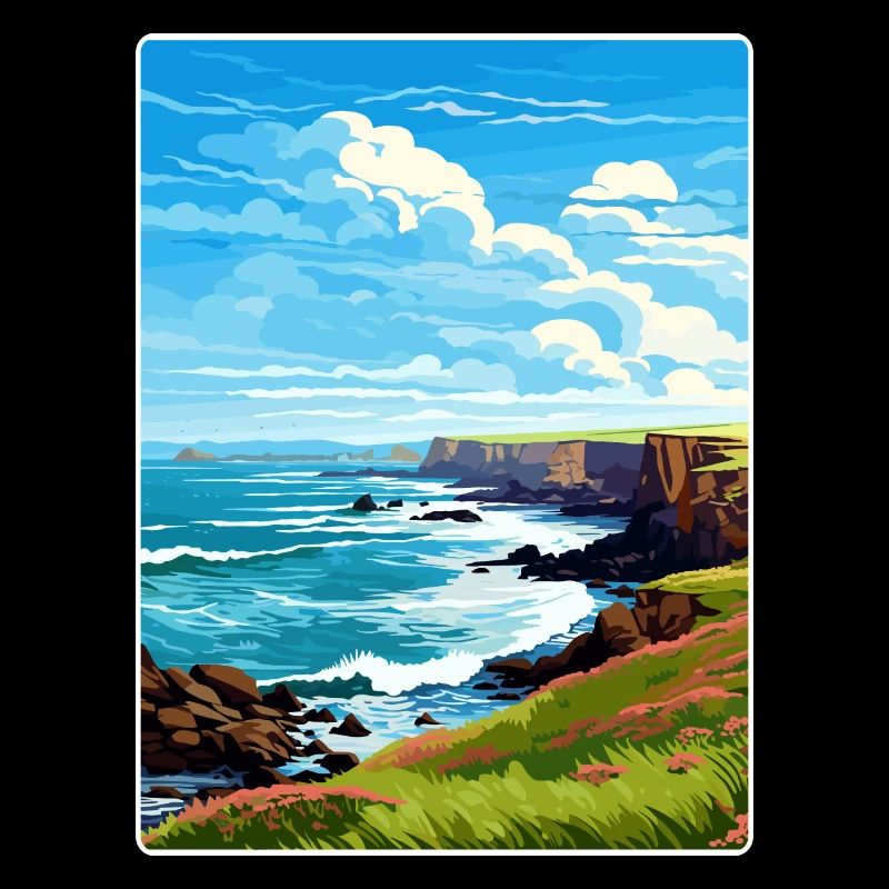 Lizard Point Angleterre Affiche de voyage Souvenir WPA