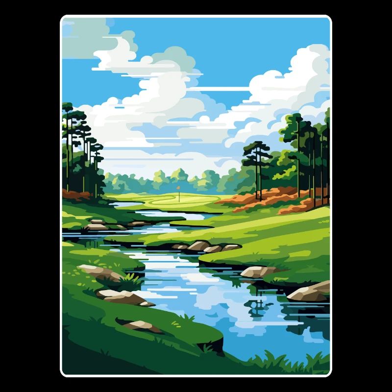 Augusta Golfplatz Vintage Reiseposter Souvenir