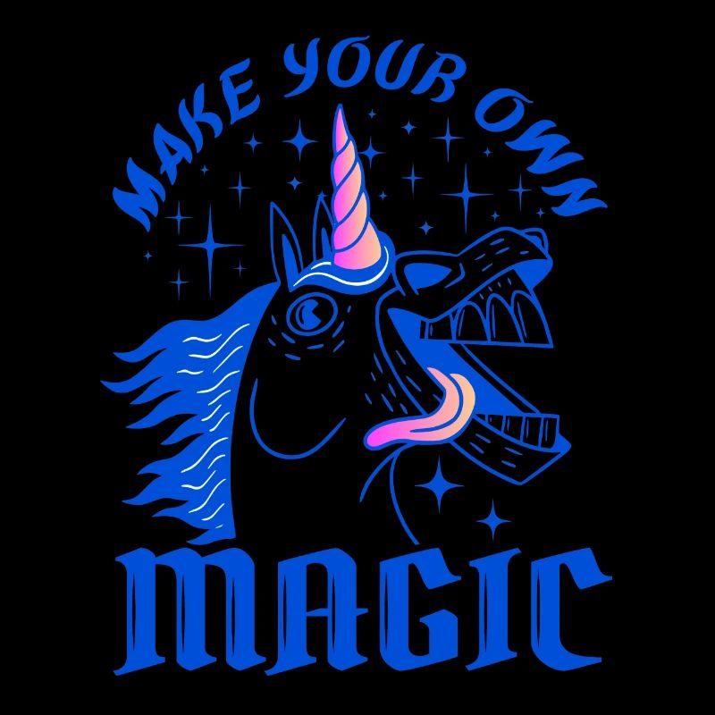 Make Your Own Magic – Wildes Einhorn-Design