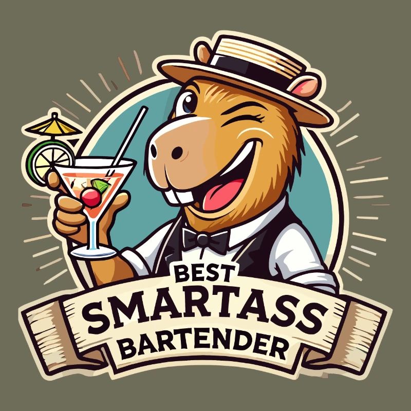 Bartender Bartender Capybara Capy Gift