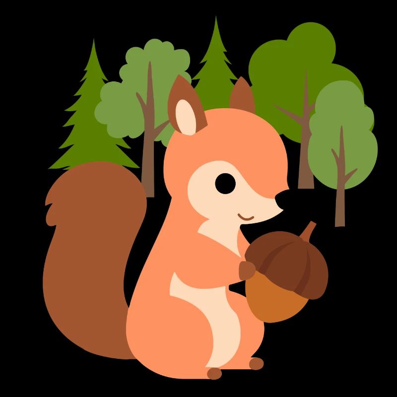 Eichhörnchen mit Nuss