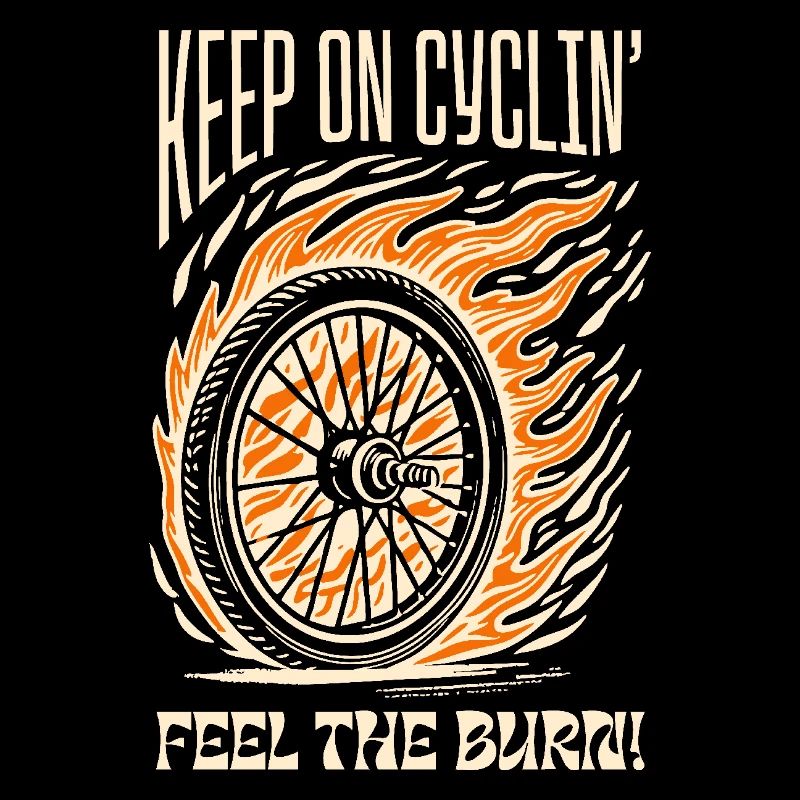 Keep on Cyclin' - Roue de vélo ardente