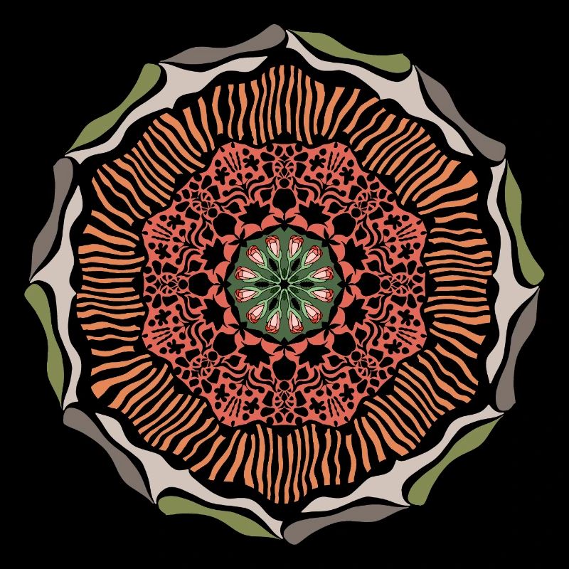 Mandala in spring colors