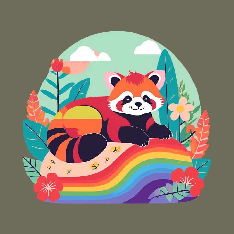 Regenbogenpanda in Ruhe