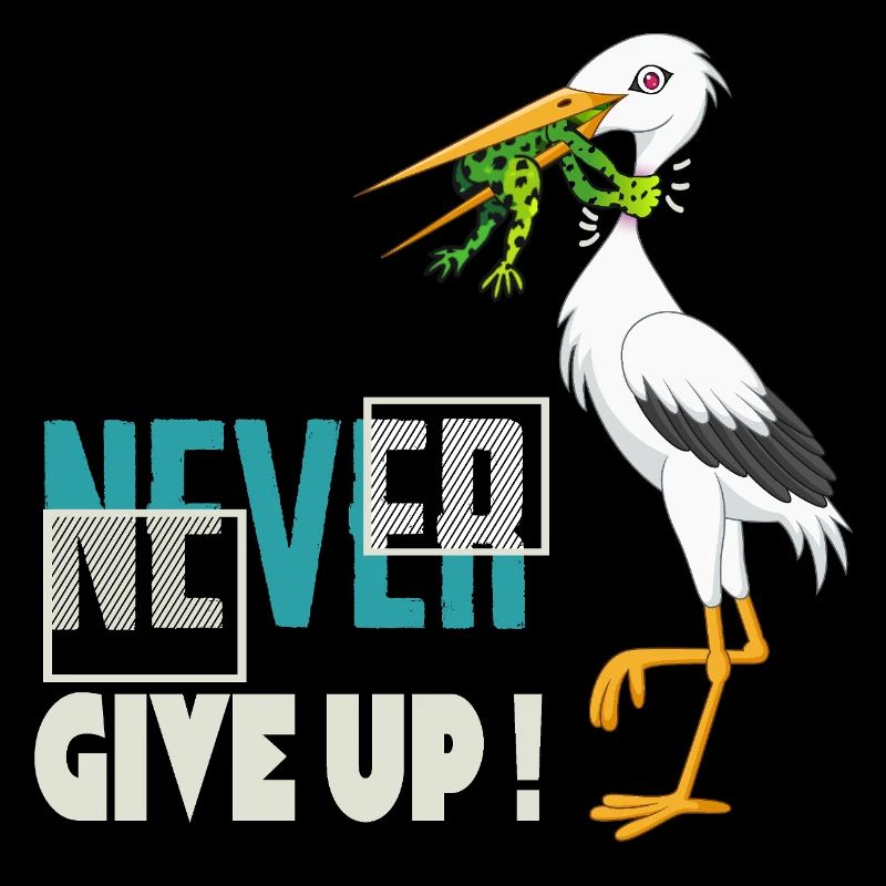 Never Give Up 🐸 Niemals aufgeben Frosch vs Storch