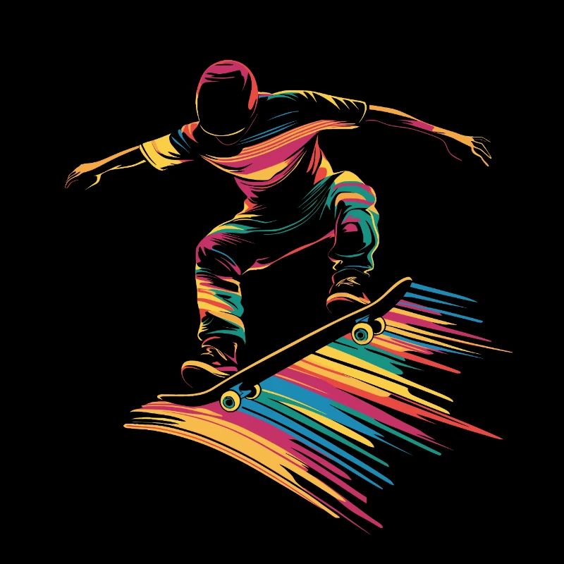 Buntes Skateboard Skating Skateboarding
