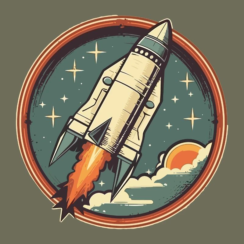 Fusée Rétro - Fusée Spatiale