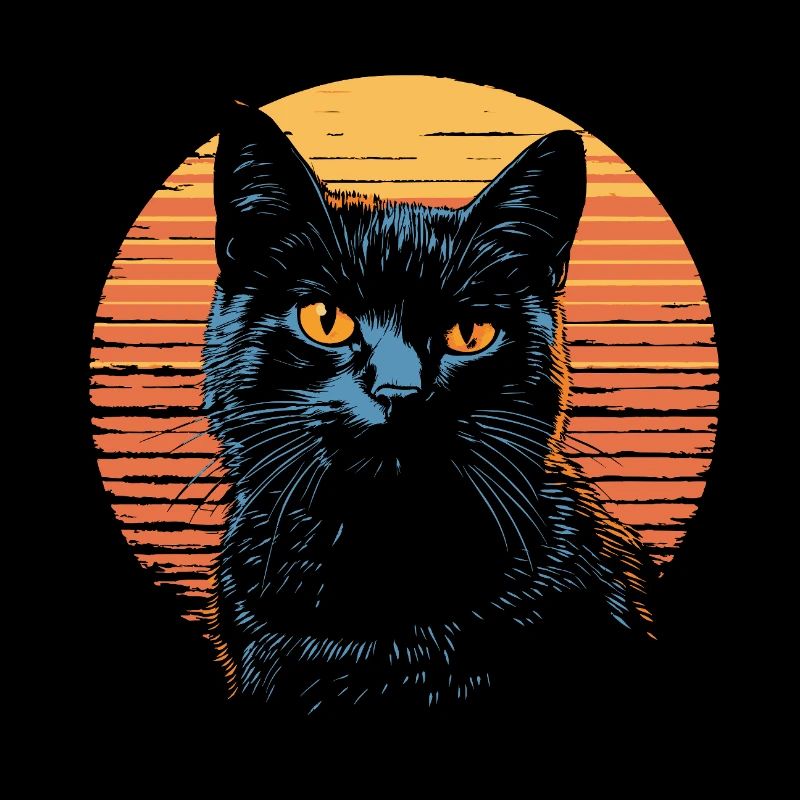 Russian Blue Cat Vintage