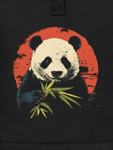 Panda eats bamboo