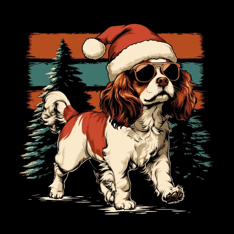 Cool Cavalier King Charles Épagneul Noël