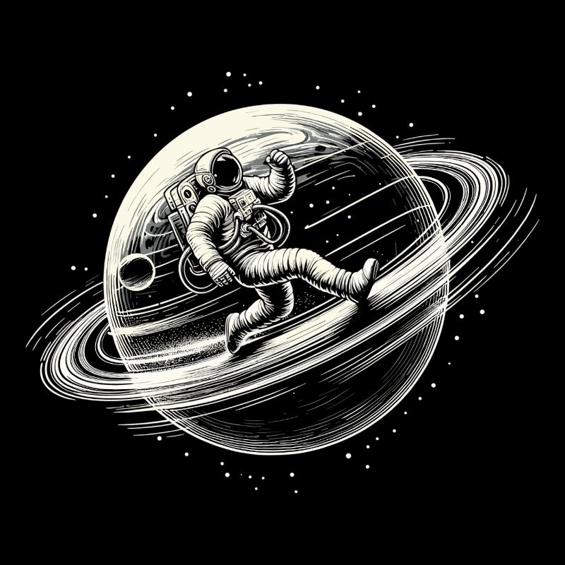 Astronaut Planet große Ziele Orbit Joggen Geschenk