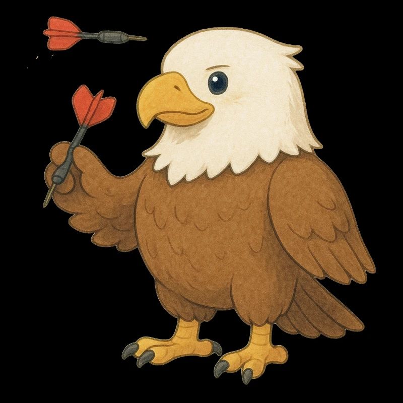 Aigle avec fléchettes