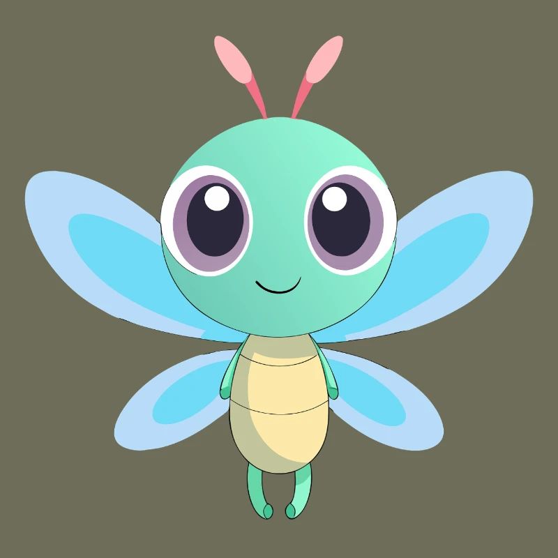 Bébé libellule colorée