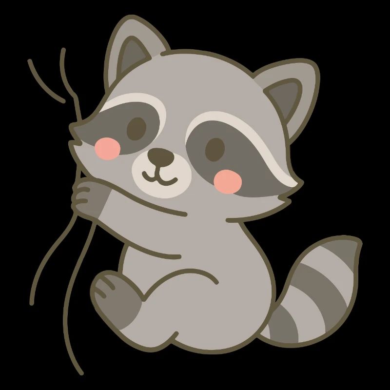 Snuggled up raccoon