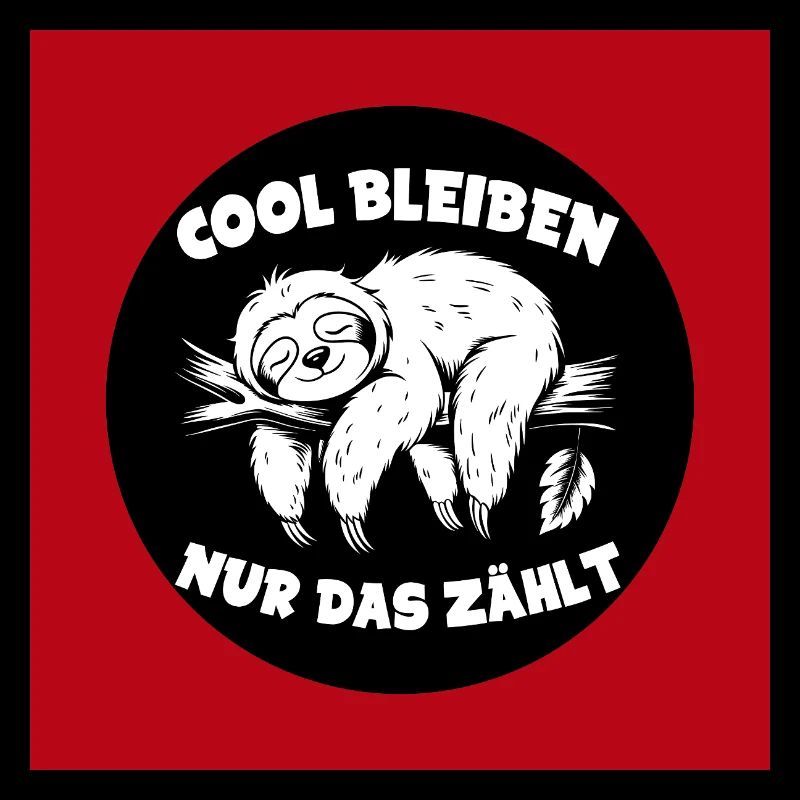Cool bleiben immer mit der Ruhe lustiges Faultier