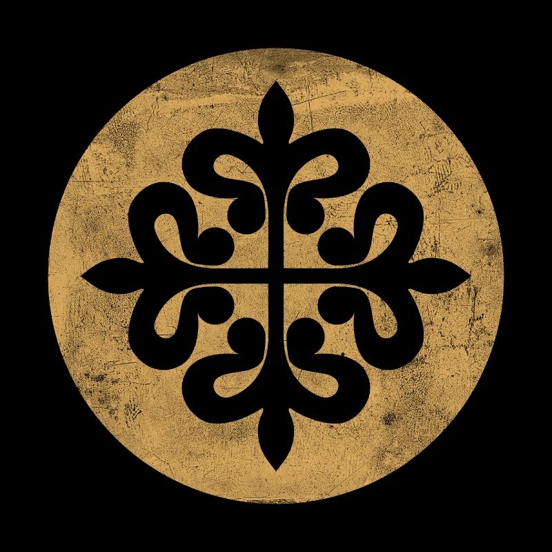 Croix d’Alcantara dans un cercle doré