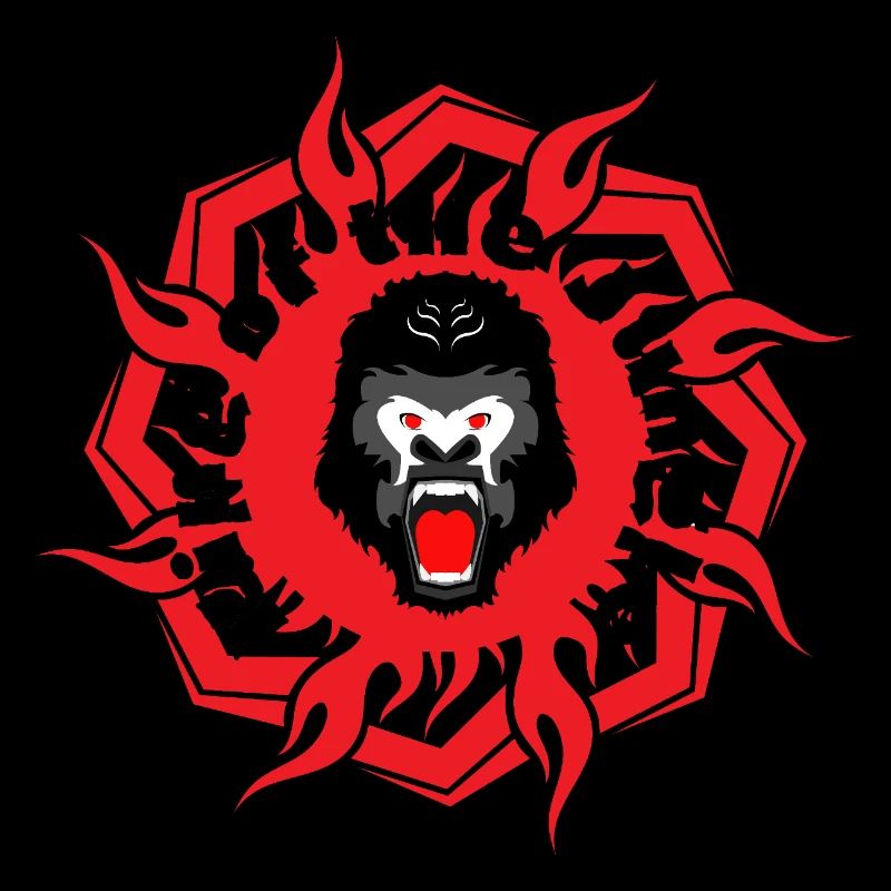 Gorilla Demon Emblematisches Herz