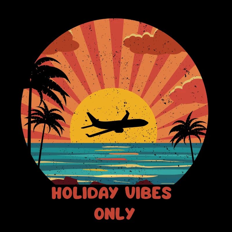 Sunset Airplane Vacation Design