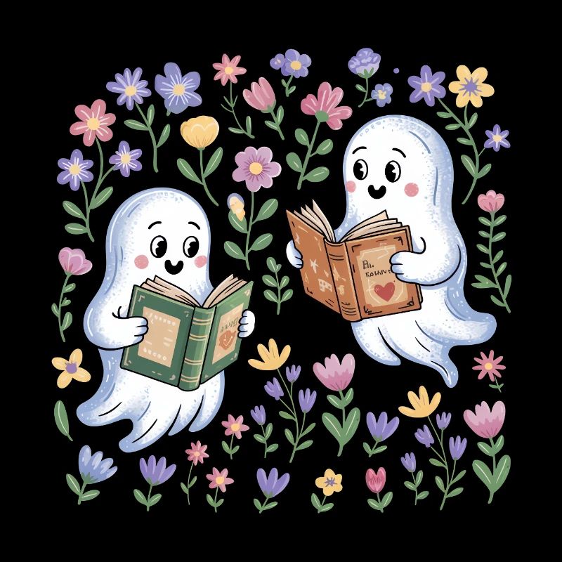 Spooky Ghosts Reading Books Besties Bookish