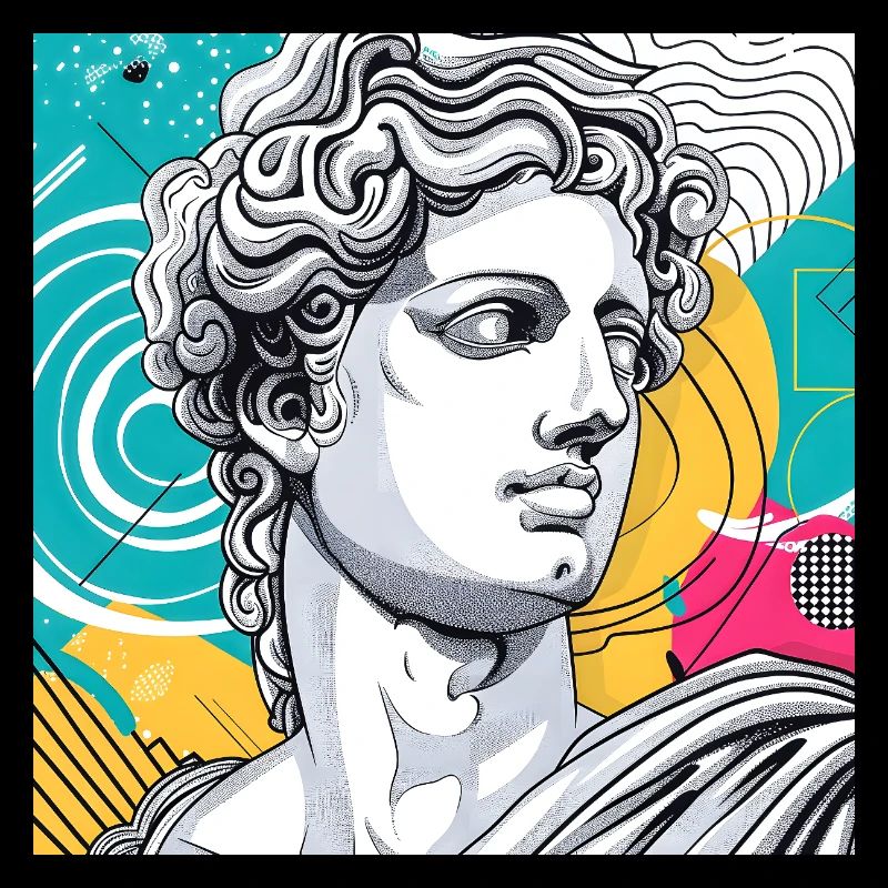 Colorful Abstract Mythology Statue