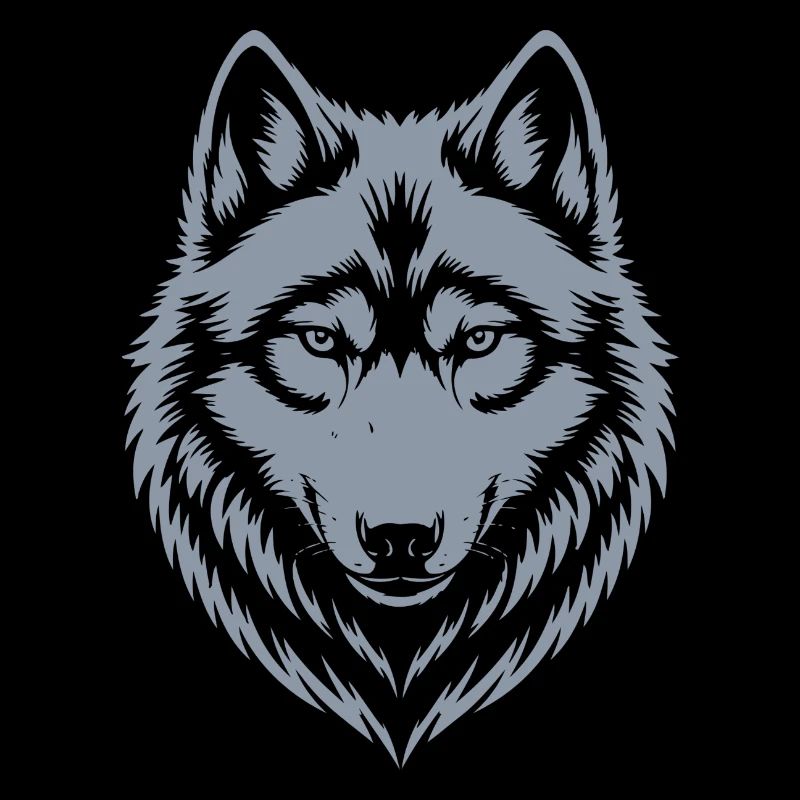 Conception de l’emblème du loup majestueux