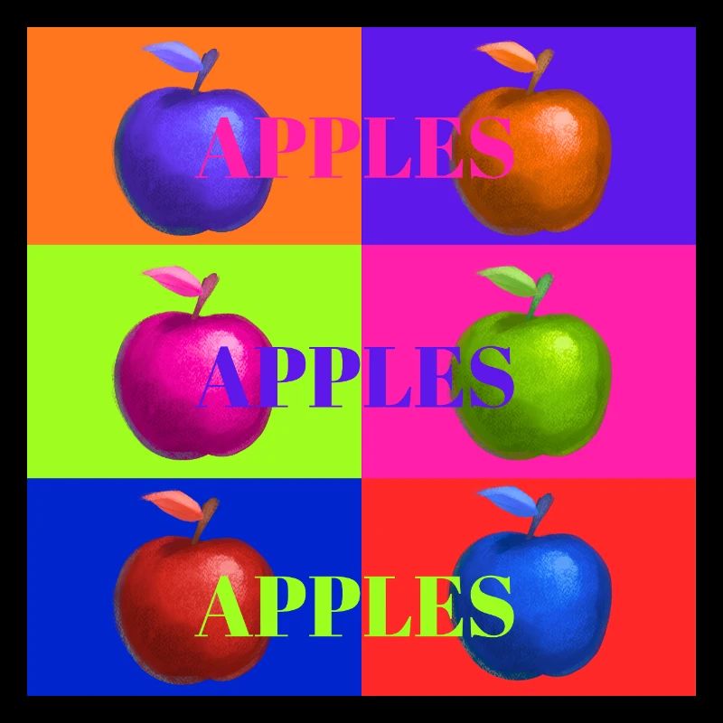 Pop Art Apple Collage Design